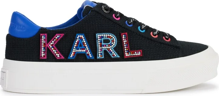 Karl Lagerfeld Paris Women's Gida Lace-Up Sneakers - Black, Indigo - Image 5