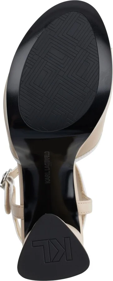 Karl Lagerfeld Paris Women's Hallet Platform Ankle Strap Dress Sandals - Dusty Nude, White - Image 5