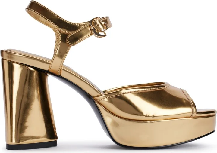 Karl Lagerfeld Paris Women's Hallet Platform Ankle Strap Dress Sandals - Dusty Nude, White - Image 6