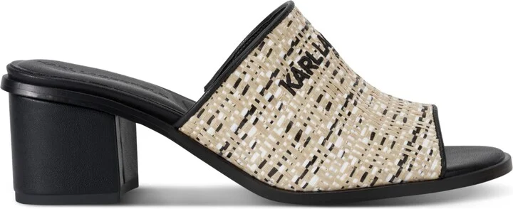Karl Lagerfeld Paris Women's Harford Open Toe Mule Sandals - Natural, Black - Image 2