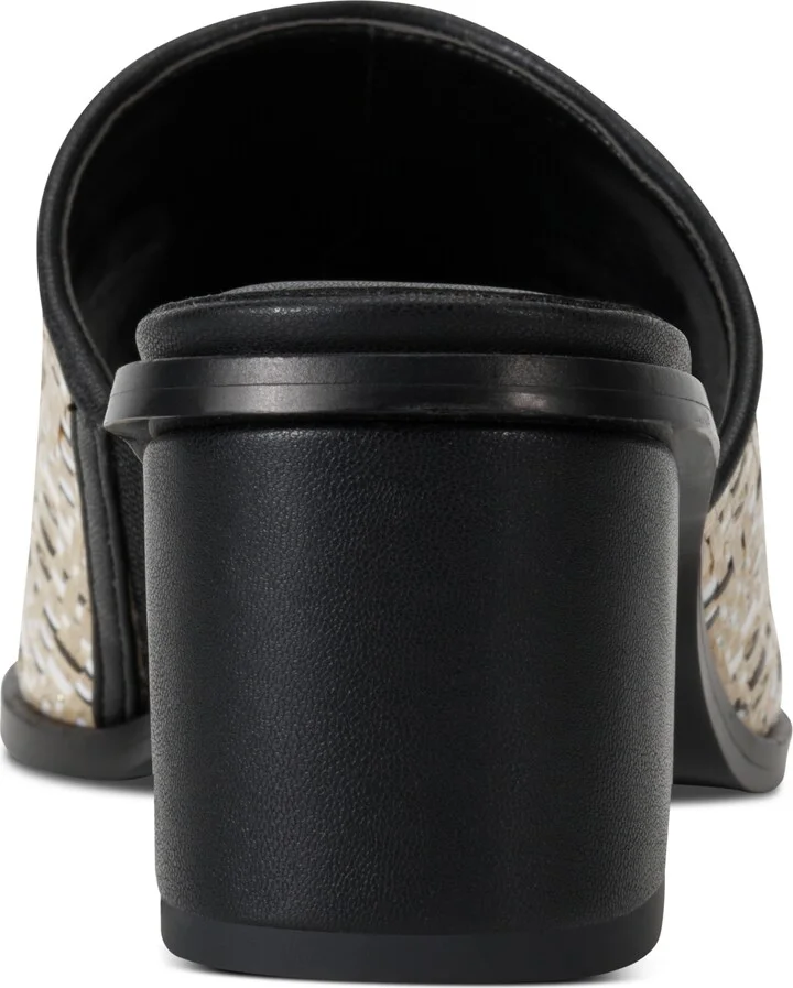 Karl Lagerfeld Paris Women's Harford Open Toe Mule Sandals - Natural, Black - Image 3