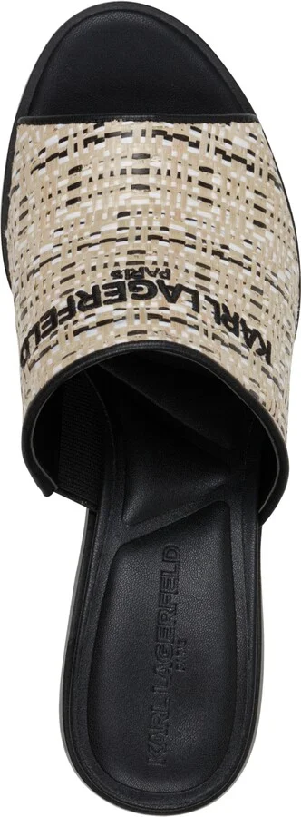 Karl Lagerfeld Paris Women's Harford Open Toe Mule Sandals - Natural, Black - Image 4