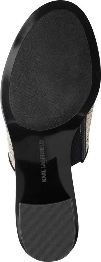 Karl Lagerfeld Paris Women's Harford Open Toe Mule Sandals - Natural, Black - Image 5