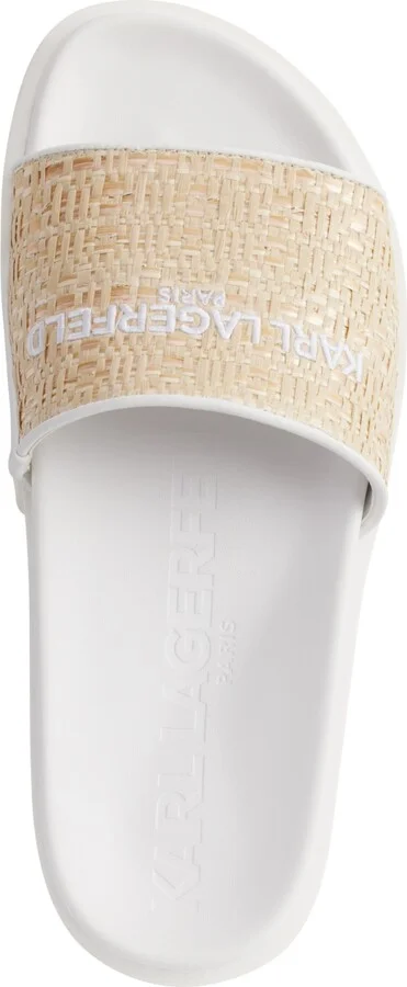 Karl Lagerfeld Paris Women's Hazlet Slide Flat Sandals - Natural, Bright White - Image 4