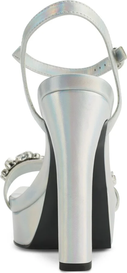 Karl Lagerfeld Paris Women's Jala Embellished Ankle-Strap Platform Sandals - Image 3