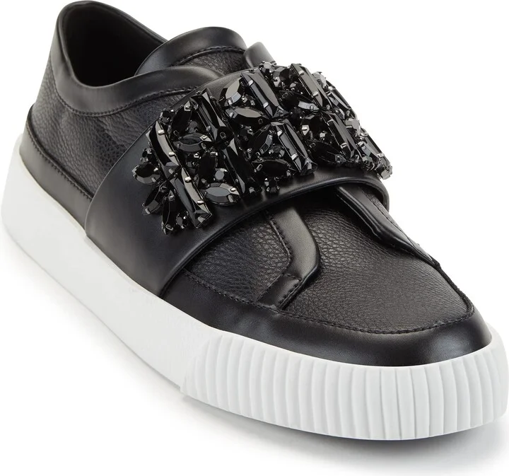 Karl Lagerfeld Paris Women's Jules Studded Slip on Sneaker