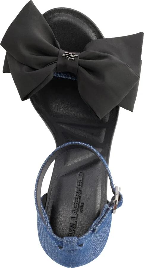 Karl Lagerfeld Paris Women's Kenz Bow Ankle Strap Dress Sandals - Image 4