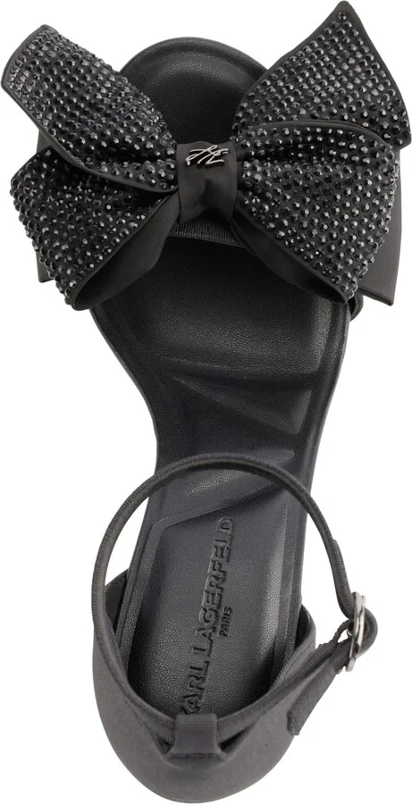 Karl Lagerfeld Paris Women's Kenz Bow Ankle Strap Dress Sandals - Image 8