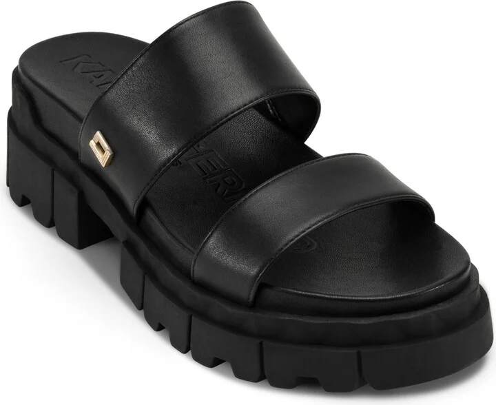 Karl Lagerfeld Paris Women's Lacara Lug Slide Flat Sandals