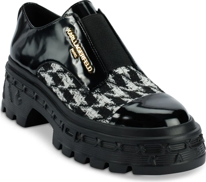 Karl Lagerfeld Paris Women's Lakely Slip-On Loafer Flats - Black/ White