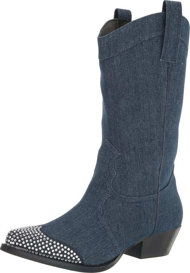 Karl Lagerfeld Paris Women's Lakota Western Boot Ankle