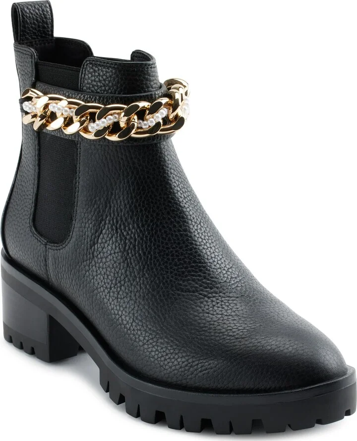 Karl Lagerfeld Paris Women's Lug Bottom Pierson Mid Shaft Boot Ankle