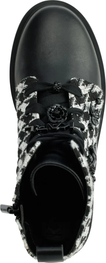 Karl Lagerfeld Paris Women's Makenzie Combat Booties - Black/ White - Image 4
