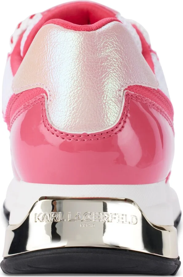 Karl Lagerfeld Paris Women's Mayu Lace-Up Sneakers - White/ Teaberry - Image 3