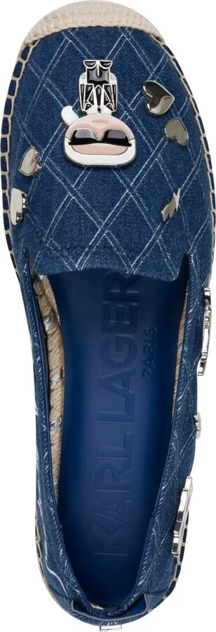 Karl Lagerfeld Paris Women's Michaela Embellished Slip-On Espadrille Flats - Image 8