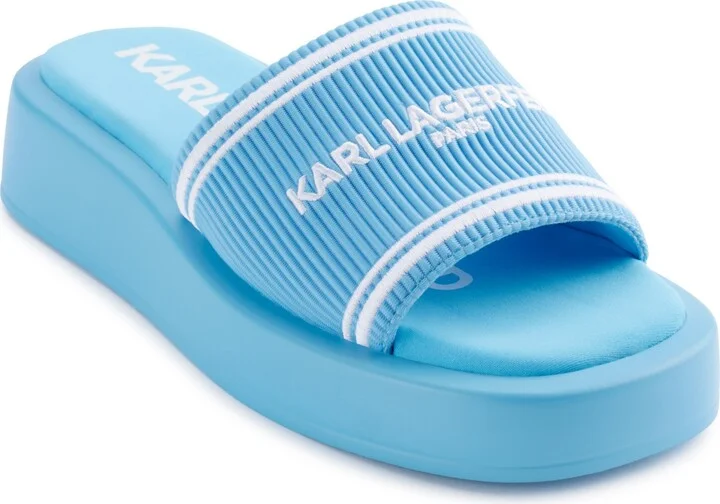 Karl Lagerfeld Paris Women's Ohare Platform Slide Flat Sandals