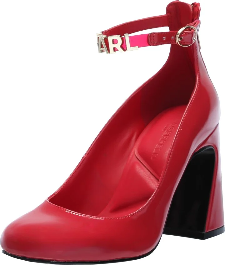 Karl Lagerfeld Paris Women's Pavla Ankle Strap Heel Pump