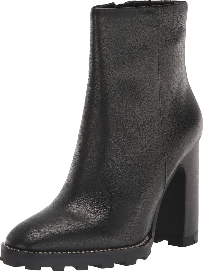 KARL LAGERFELD PARIS Women's Peppy Lug-Sole Zip-up Fashion Boot