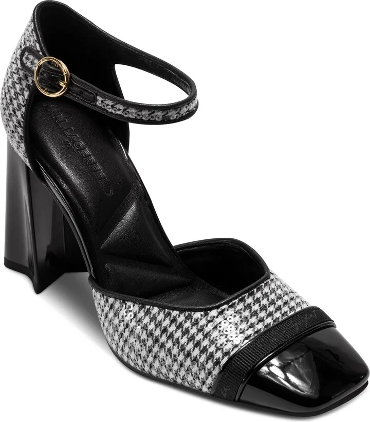 Karl Lagerfeld Paris Women's Sapphira Closed-Toe Dress Heel Heeled Sandal