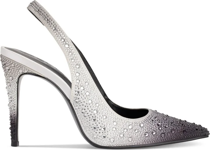 Karl Lagerfeld Paris Women's Slip-On Pointed-Toe Slingback Pumps - 005:Black/white - Image 2