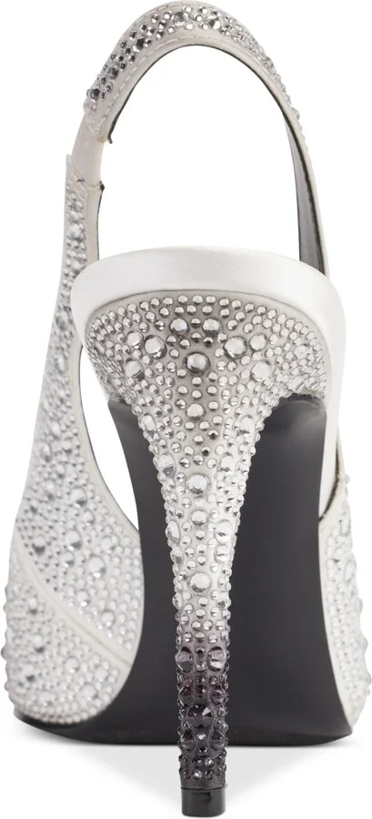 Karl Lagerfeld Paris Women's Slip-On Pointed-Toe Slingback Pumps - 005:Black/white - Image 3