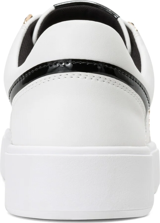 Karl Lagerfeld Paris Women's Stazie Lace-Up Athletic Sneakers - Bright White/ Black - Image 3