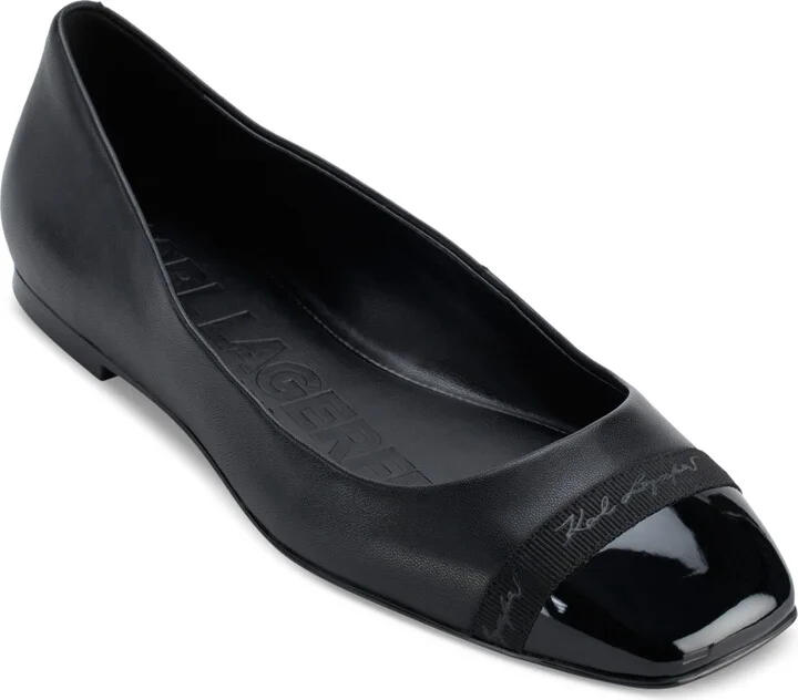 Karl Lagerfeld Paris Women's Zayne Square-Toe Ballet Flats