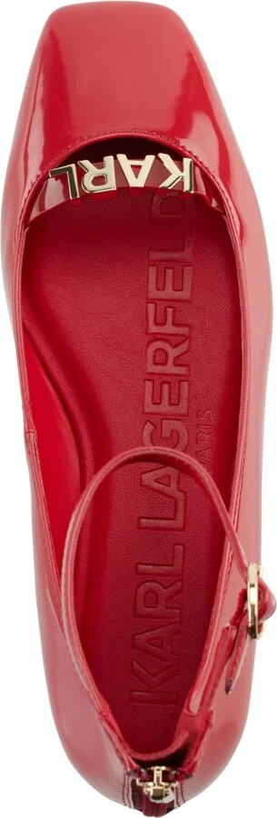 Karl Lagerfeld Paris Women's Zyvia Logo Ankle Strap Flats - Image 4