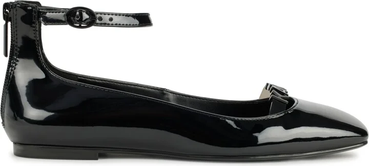 Karl Lagerfeld Paris Women's Zyvia Logo Ankle Strap Flats - Image 10