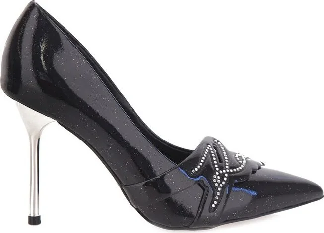 Karl Lagerfeld Pointed Toe Studs Embellished Pumps