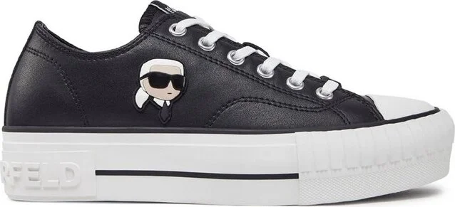 Karl Lagerfeld Round-Toe Lace-Up Sneakers