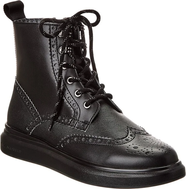 Karl Lagerfeld Side Zip Leather Boot