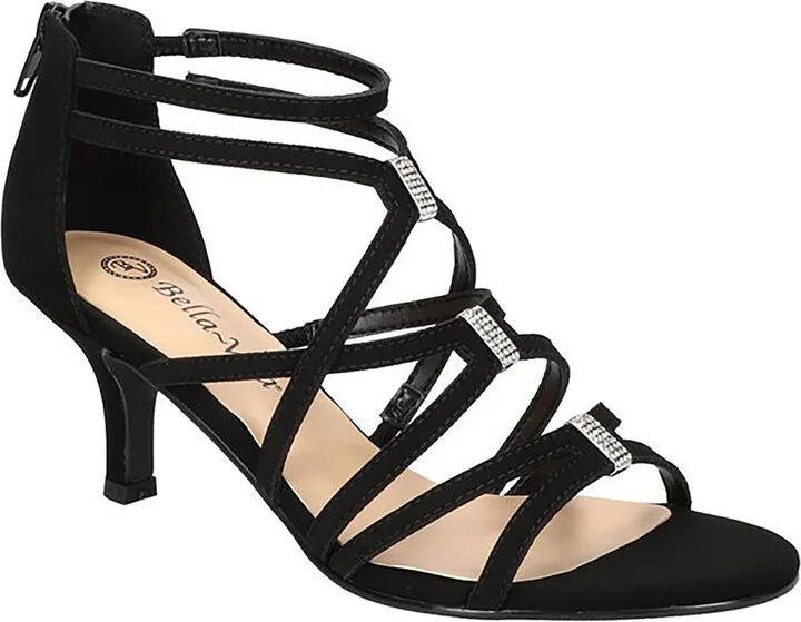 Karlette Womens Open Toe Slip On Strappy Sandals