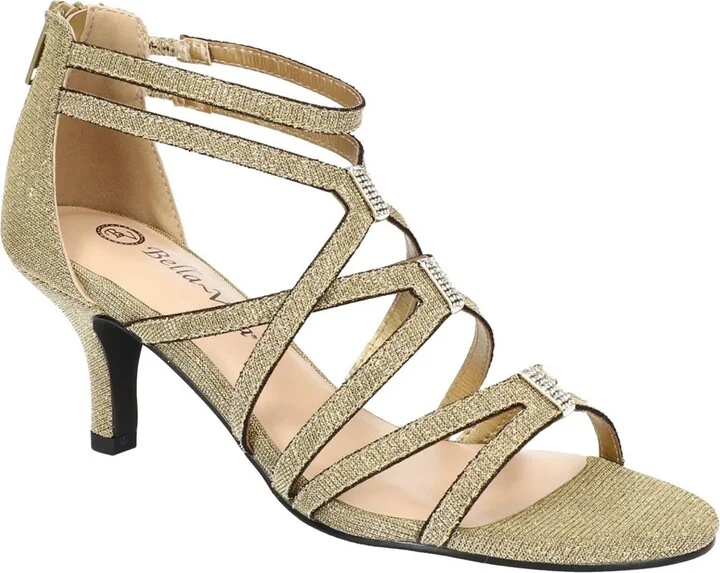 Karlette Womens Strappy Glitter Gladiator Sandals