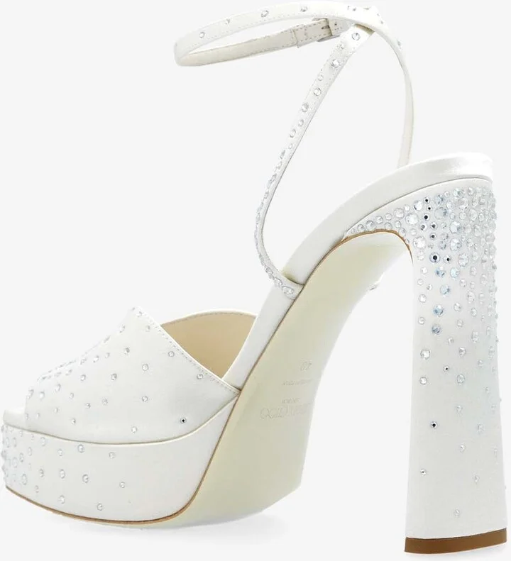 Karli 125 Crystal Satin Platform Sandals - Image 2