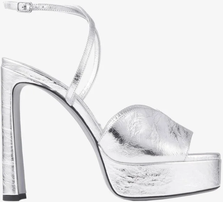 Karli 125 Metallic Leather Platform Sandals