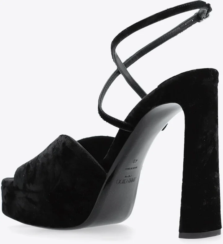 Karli 125 Velvet Platform Sandals - Image 2