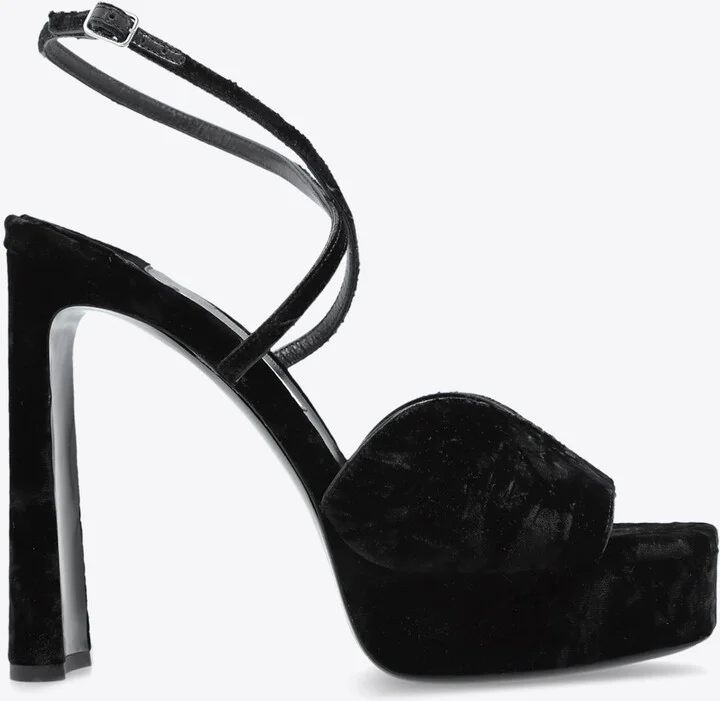 Karli 125 Velvet Platform Sandals