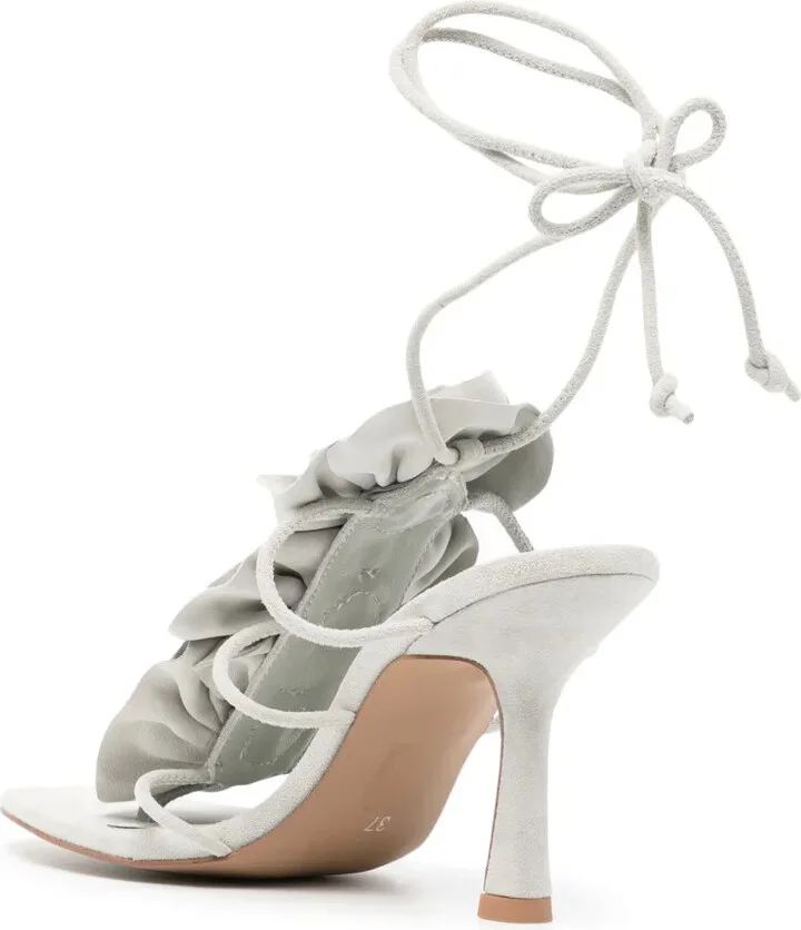Karli 90mm floral-appliqué sandals - Image 3