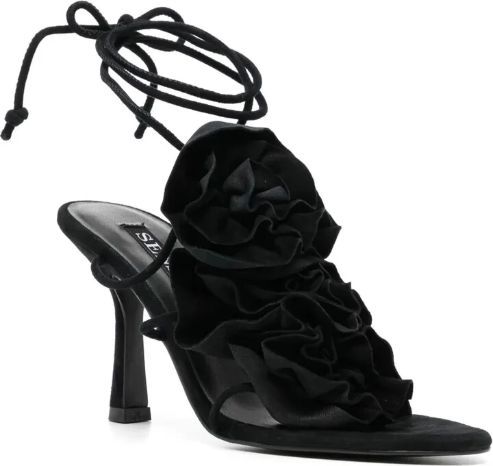 Karli 90mm floral-appliqué sandals - Image 2