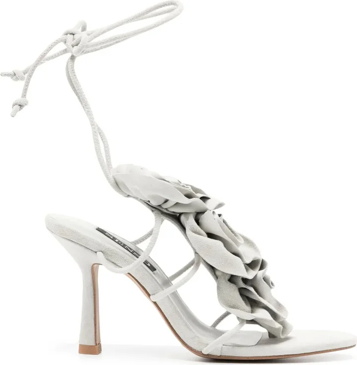Karli 90mm floral-appliqué sandals