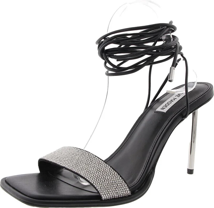 KARLY Womens Metallic Faux Leather Heels