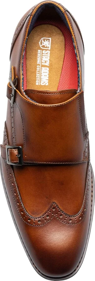 Karson Wingtip Double Monk Strap Shoe - Image 6
