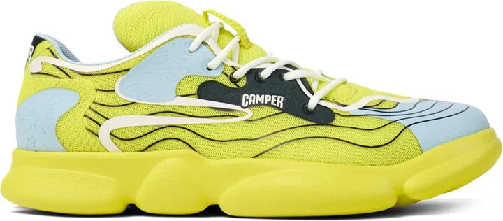 Karst wave-print lace-up sneakers