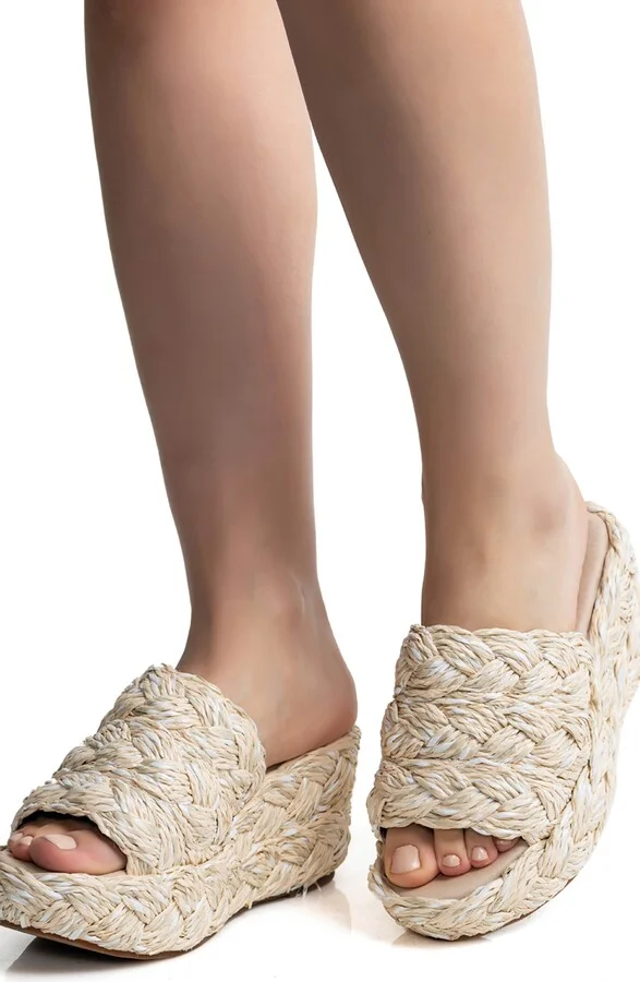 Kass Woven Raffia Platform Sandal - Image 6