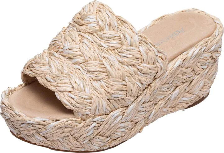 Kass Woven Raffia Platform Sandal