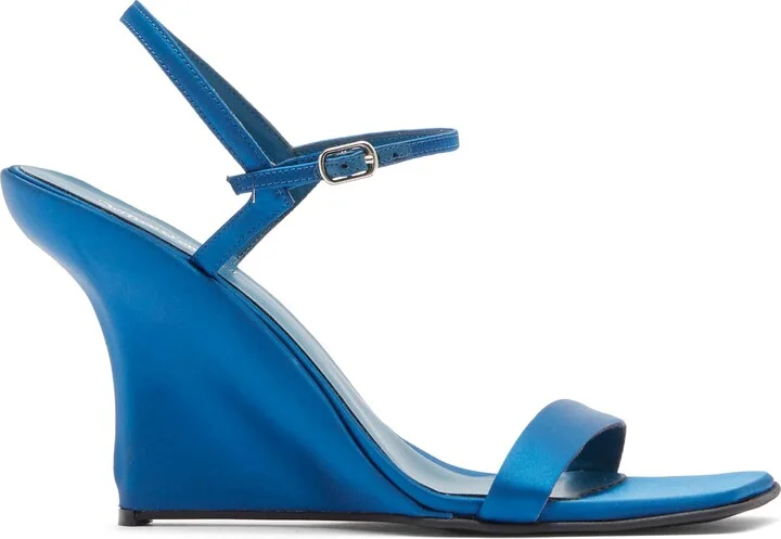 Kassandra Satin Ankle Strap Wedge Sandal - Image 3