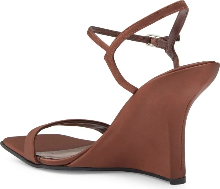 Kassandra Satin Ankle Strap Wedge Sandal - Image 8