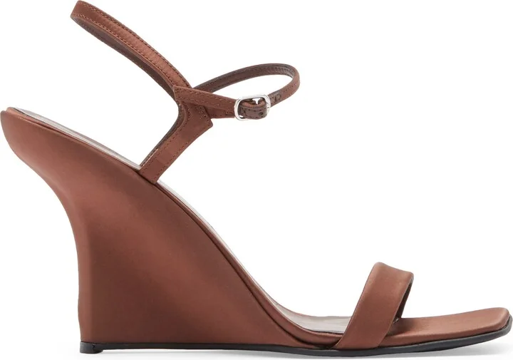 Kassandra Satin Ankle Strap Wedge Sandal - Image 9