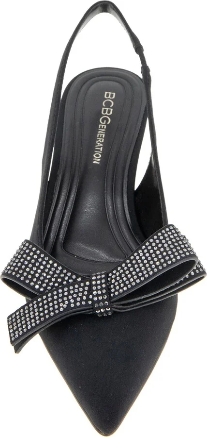 Kasti Slingback Pointed Toe Kitten Heel Pump - Image 4